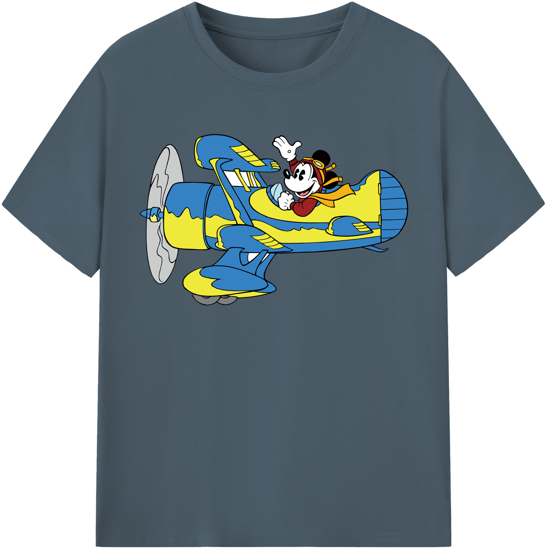 （画像用） ミッキーマウス Mickey Mouse 綿100％半袖Tシャツ（フロントプリント）